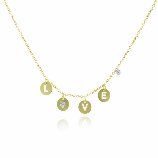 Meira T LOVE Disc Charm Necklace - ICE