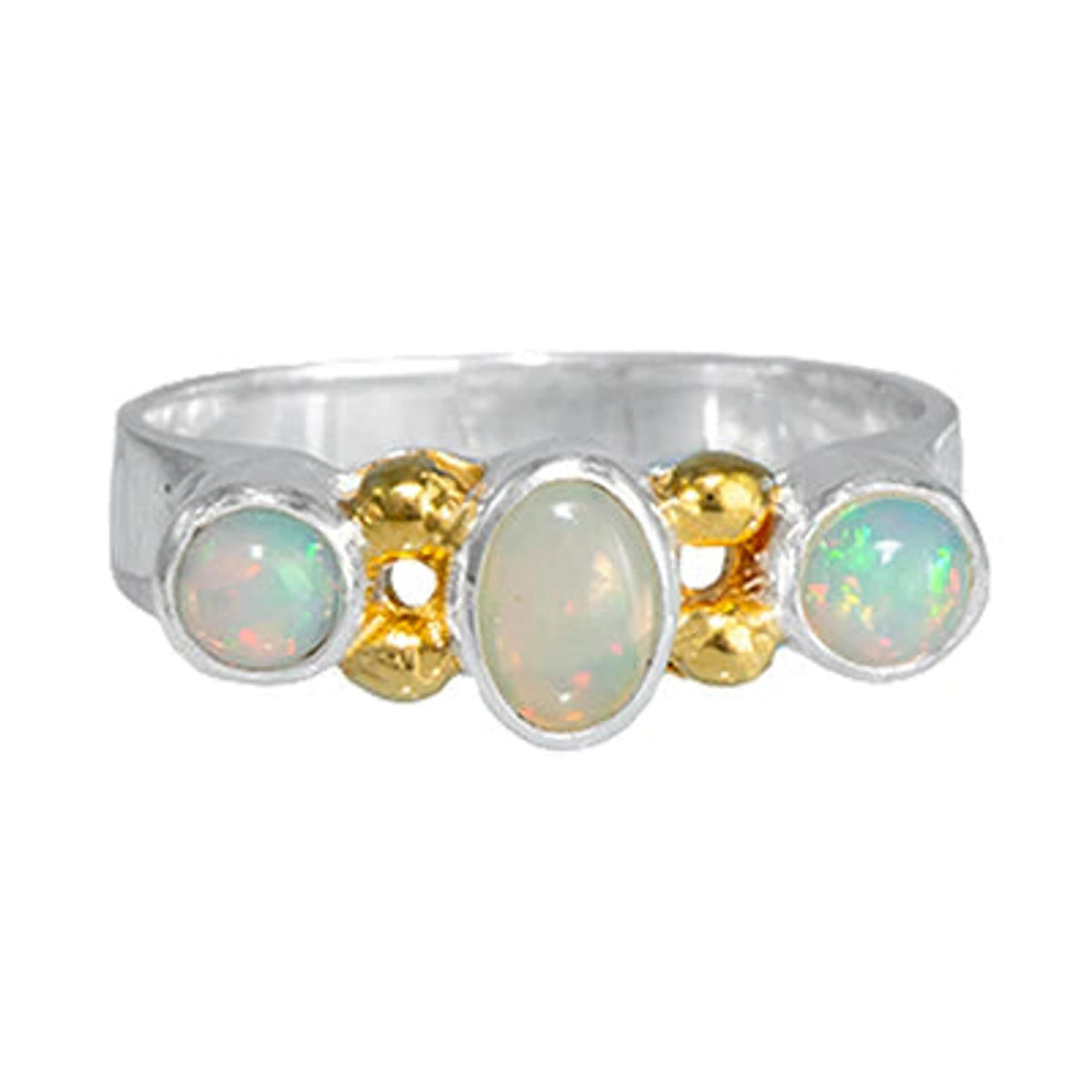 Michou Sterling Silver + Ethiopian Opal Ring– ICE