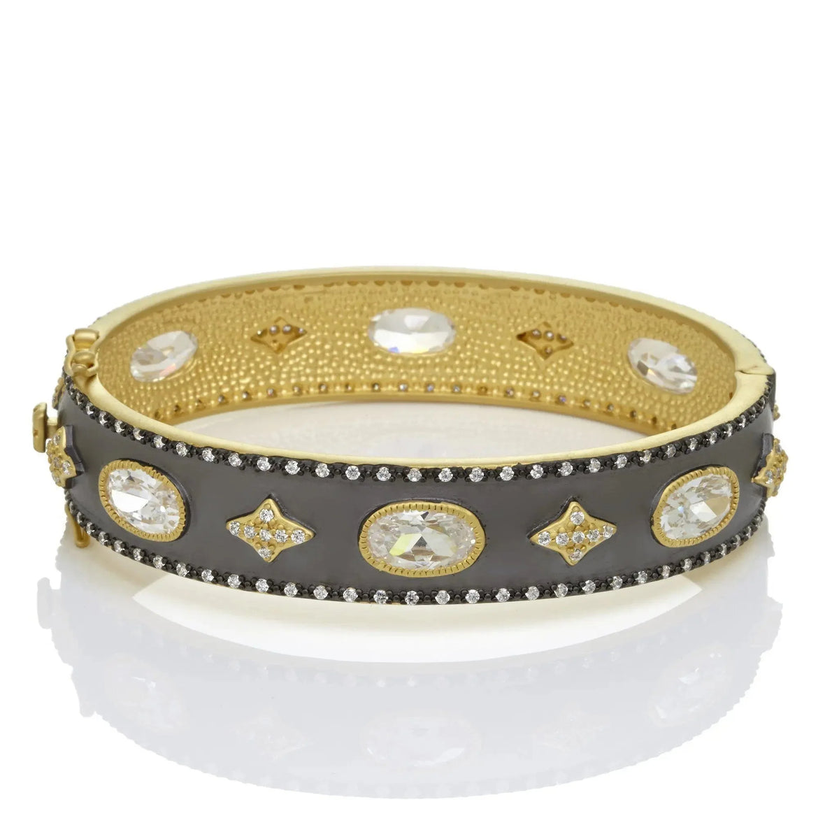 Freida Rothman So Gorgeous Wide Hinge Bracelet– ICE