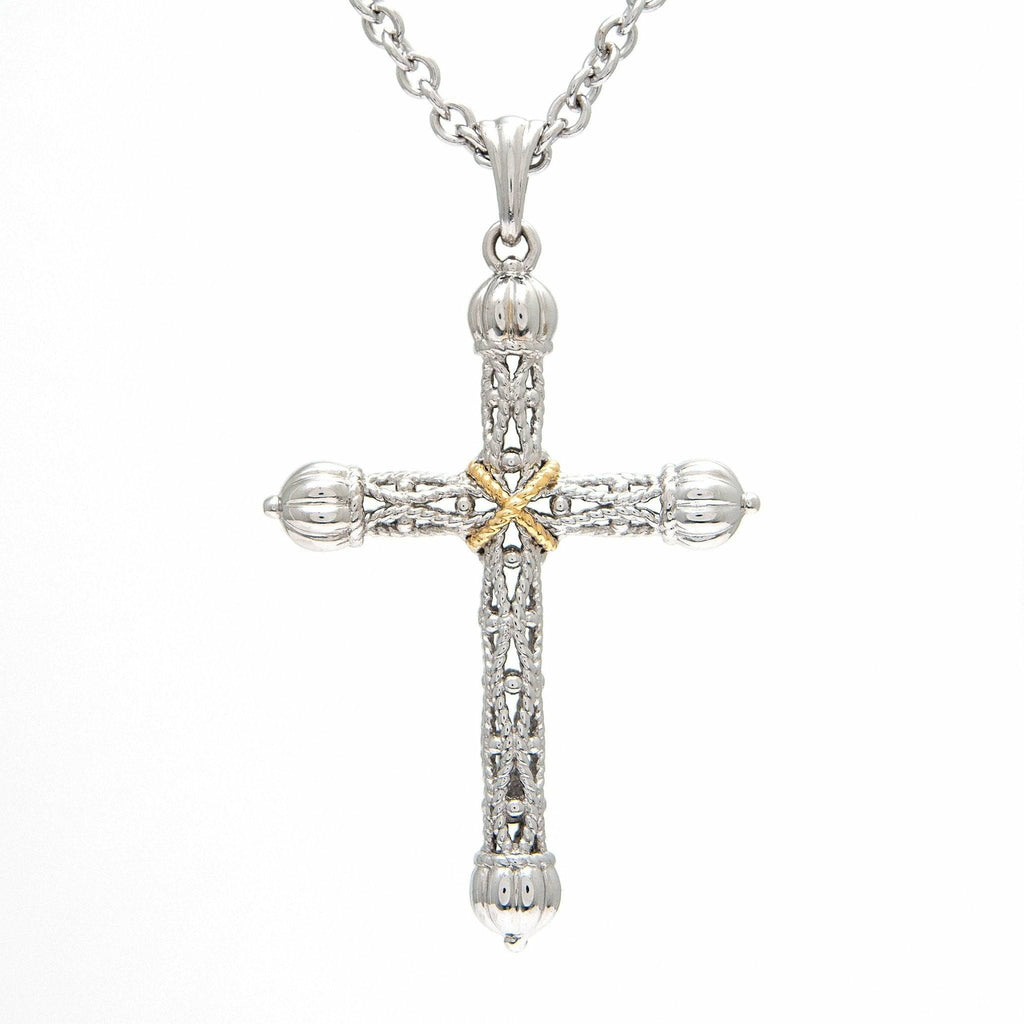 Andrea Candela 18K Silver Cross Necklace - ICE