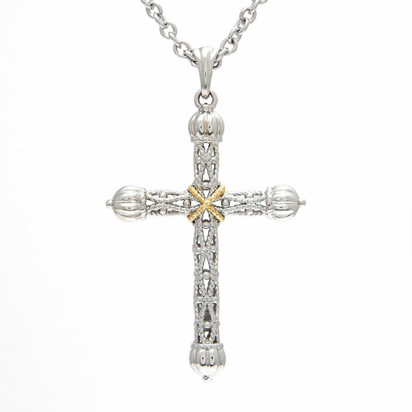 Andrea Candela 18K Silver Cross Necklace - ICE
