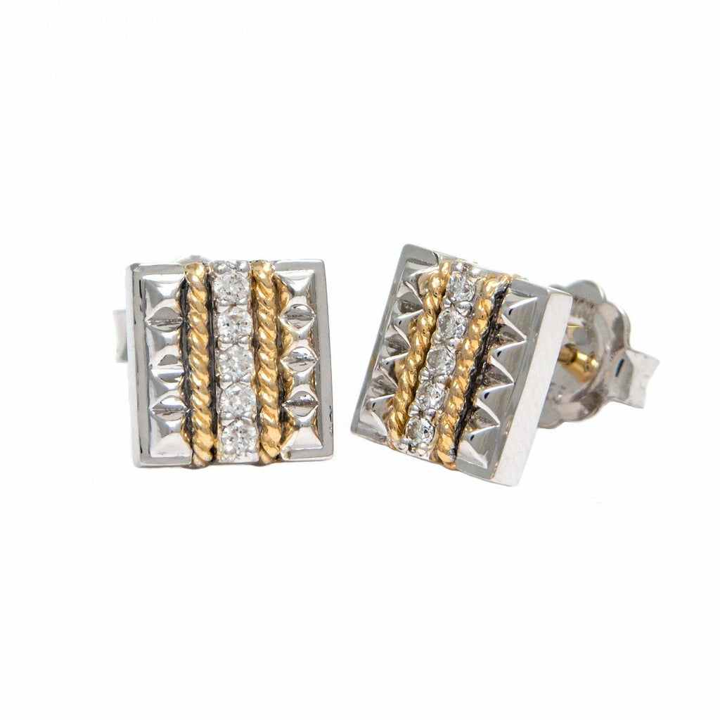 Andrea Candela 18K Silver Diamond Earrings - ICE