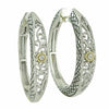 Andrea Candela - 18k & Sterling Silver Filigree Hoop Earrings -Tesoro Collection - ICE