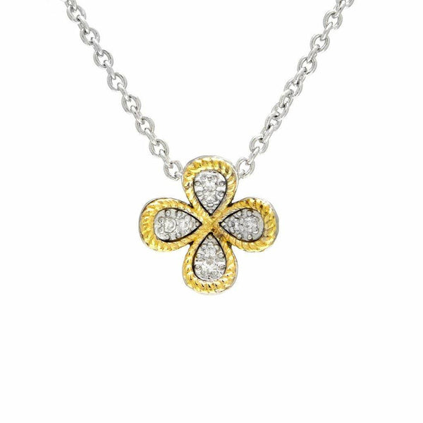 Andrea Candela 18KT & STERLING SILVER FLOWER SHAPE DIAMOND NECKLACE - Pop-Up Collection - ICE