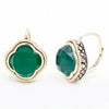 Andrea Candela - Clover Green Agate Earrings - Trebol Collection - ICE