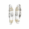 Andrea Candela - Fluted Two Tone Silver & 18kt YG Hoops- La Corona Collection - ICE
