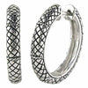Andrea Candela Sterling Silver Round Large Hoop Earrings- Pasion De Plata - ICE