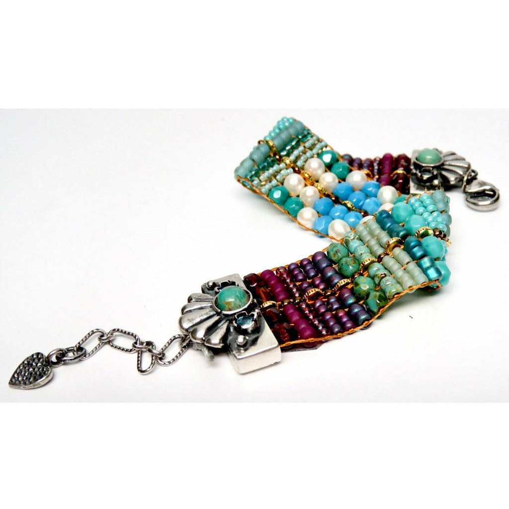 Chili Rose "Blue Note" with Fancy Gemstone TIp Bracelet -Ombre Collection - ICE