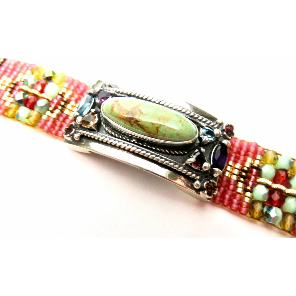 Chili Rose Cowgirl Bracelet with Aussie Lime Pink Coral - ICE