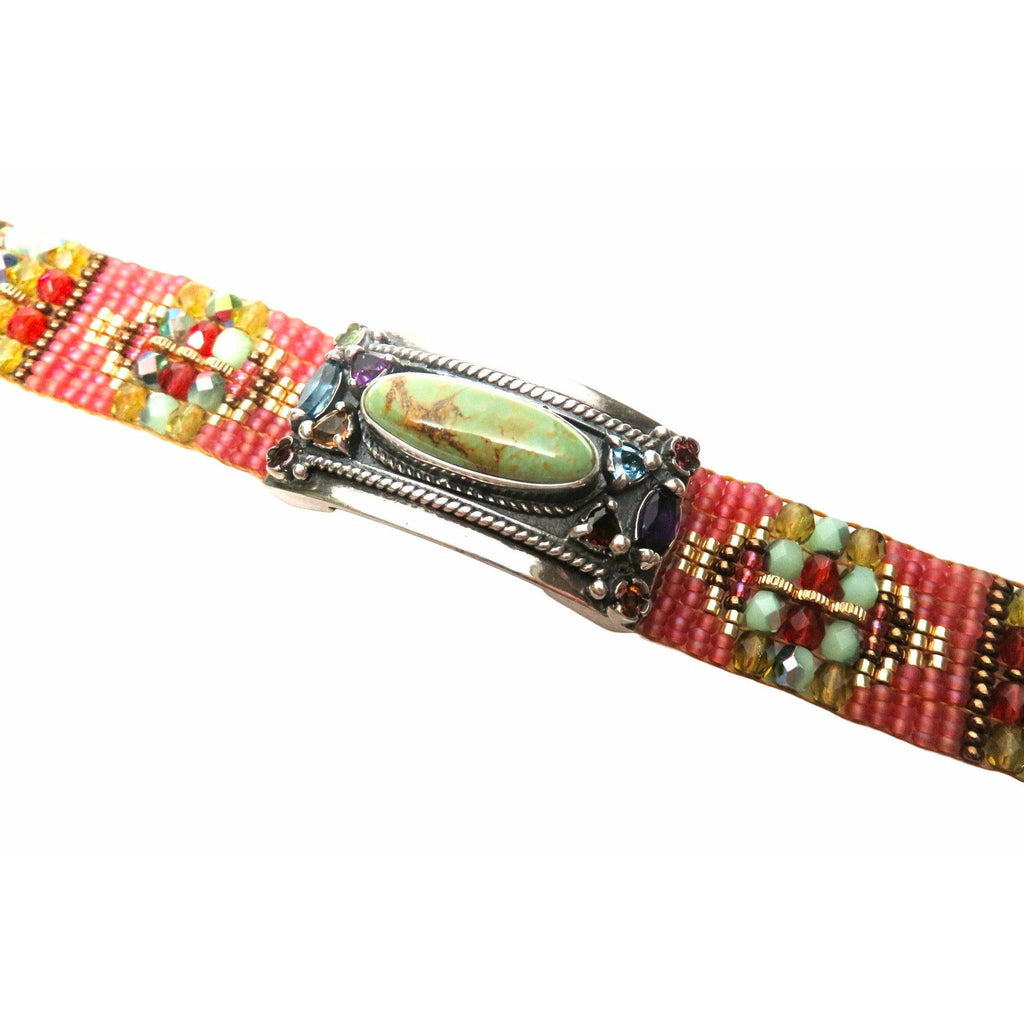Chili Rose Cowgirl Bracelet with Aussie Lime Pink Coral - ICE