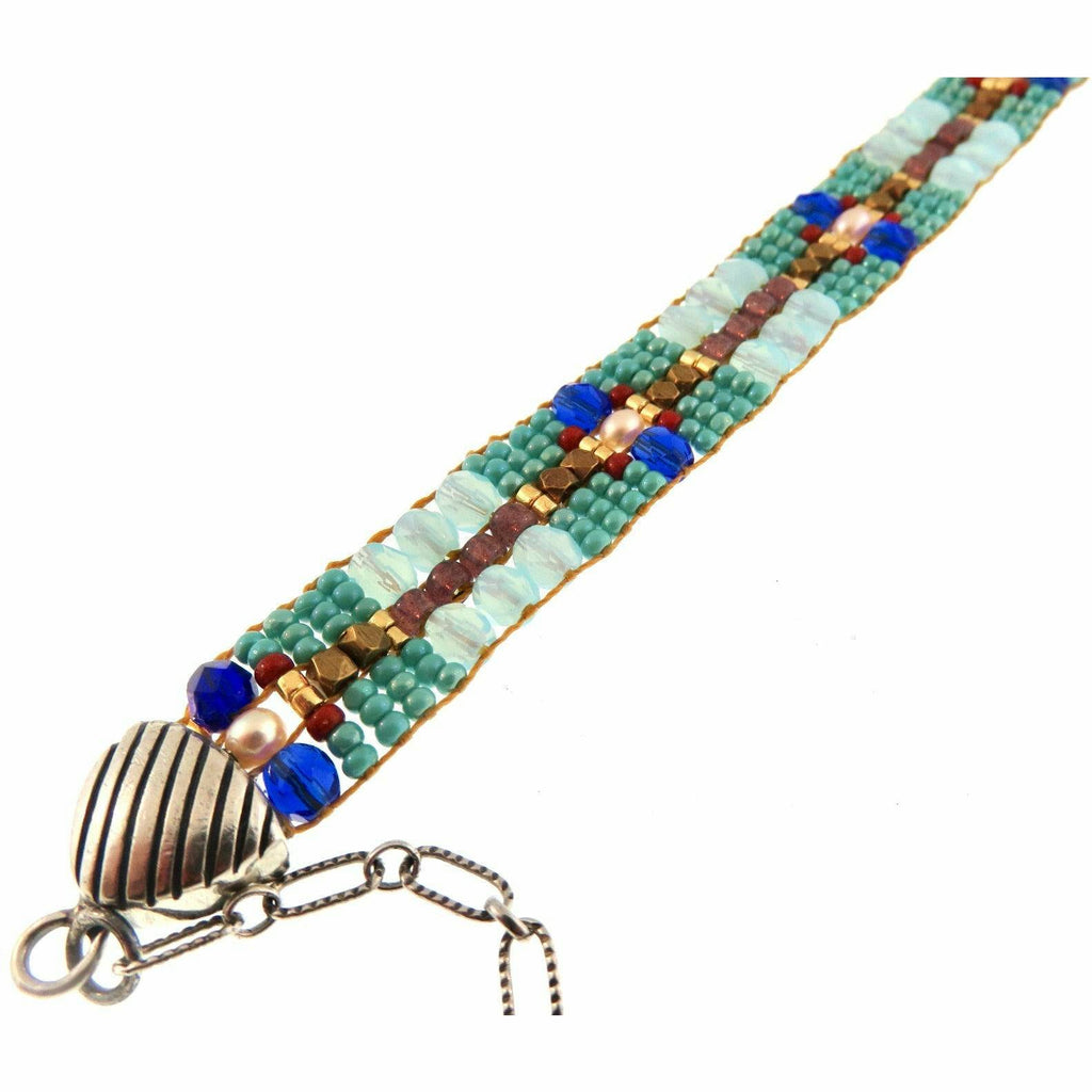 Chili Rose Mini Navy, Turquoise and Pearl Bracelet - ICE