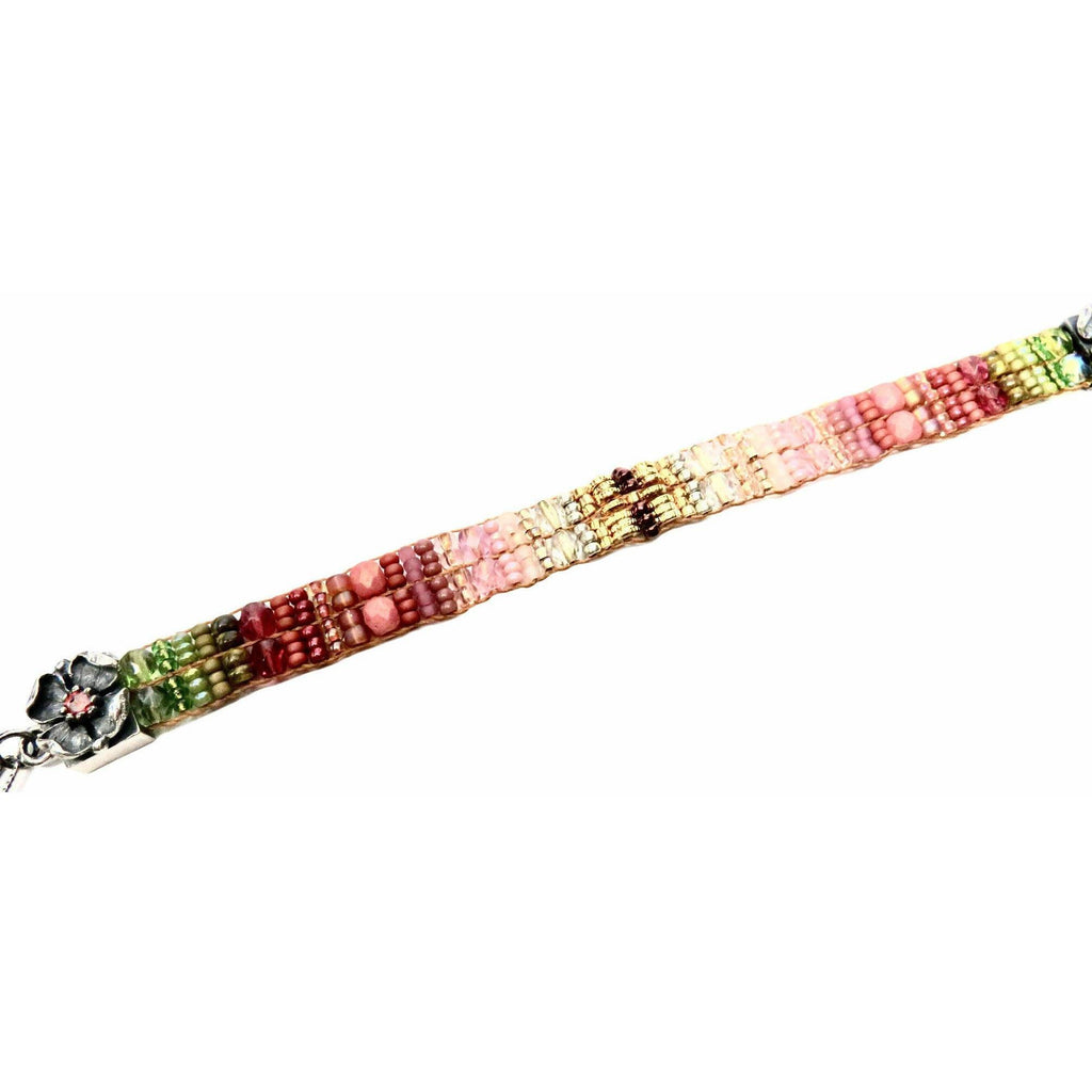 Chili Rose "Sweetness" with Mini Gemstone Flower TIp Bracelet -Ombre Collection - ICE