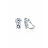 CRISLU 2 Stone Postless Earrings Finished in Pure Platinum - ICE