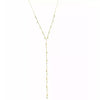 CRISLU Adjustable Bezel Drop Y Necklace Finished in Pure Platinum or 18kt Gold - ICE