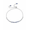 CRISLU Adjustable Sapphire Bezel Bracelet Finished in Pure Platinum - ICE