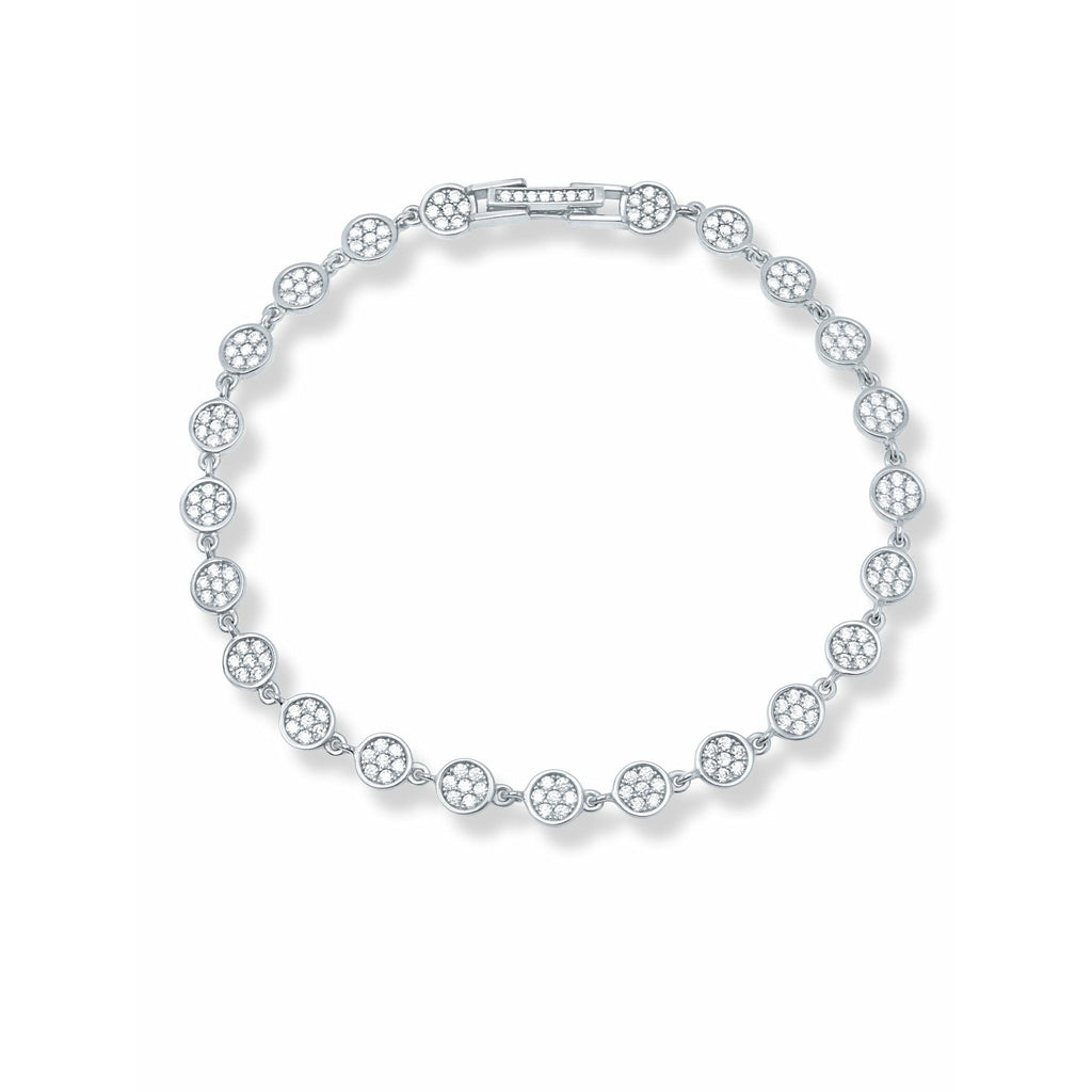 CRISLU Infinity Tennis Bracelet finished in Pure Platinum - ICE