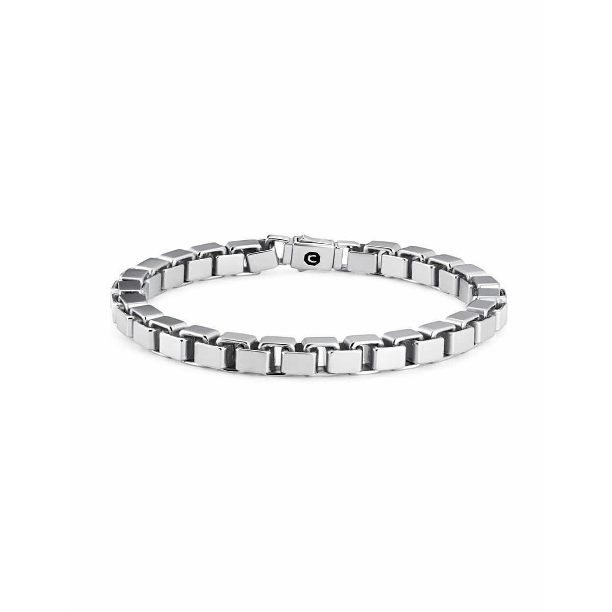 Men's Box Chain Bracelet - Sterling Silver