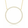 CRISLU Open Pave Circle Necklace In 18kt Yellow Gold - ICE