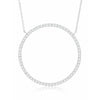 CRISLU Open Pave Circle Necklace In Pure Platinum - ICE