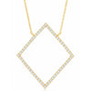 CRISLU Open Pave Diamond Necklace In 18kt Yellow Gold - ICE