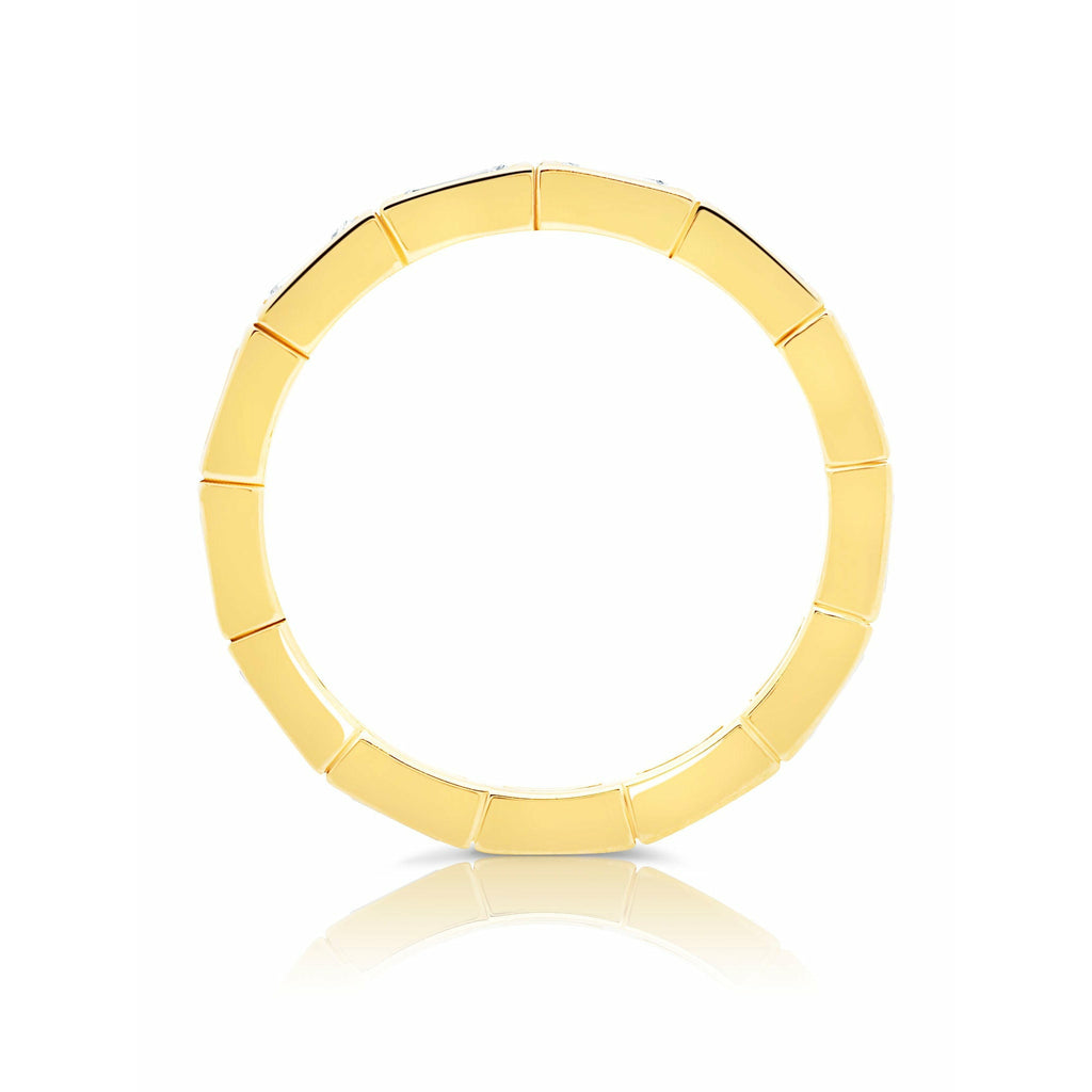 CRISLU Prism II Eternity Band finished in 18kt Gold - ICE