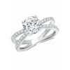 CRISLU Round Brilliant Cut Unity Ring finished in Pure Platinum - ICE