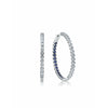 CRISLU Sapphire Bezel Inside Out Hoops Finished in Pure Platinum - ICE