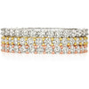 CRISLU Tricolor Pave Stack Ring Set of 3 - ICE