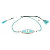 TAI Large Turquoise & Silver  Evil Eye Bracelet 