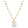 Marcia Moran Belmira Chunky Link Stone Drop Necklace - ICE