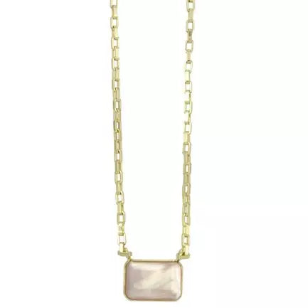 Marcia Moran Guilia Simple Gemstone Necklace - ICE