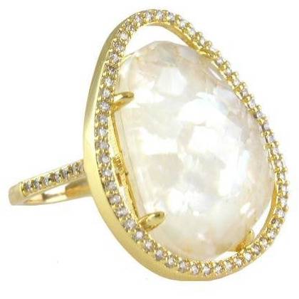 Marcia Moran Marty Offset Stone Ring - Gold - ICE