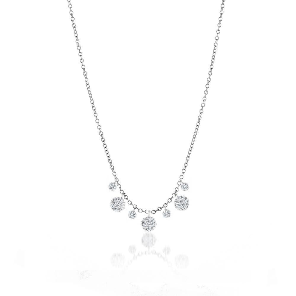 Meira T 14K White Gold Disk Layering Necklace - ICE
