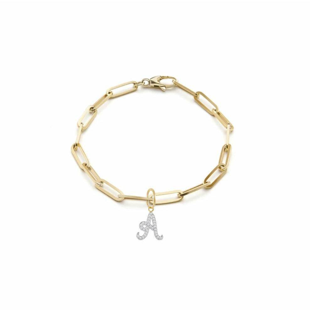 Meira T Chunky Chain Initial Bracelet - ICE