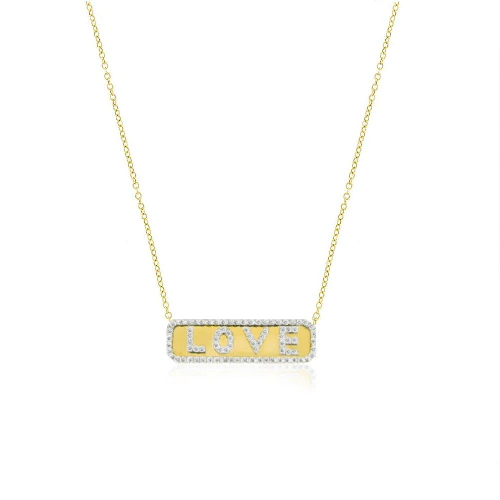 Meira T Love Plate Necklace - ICE