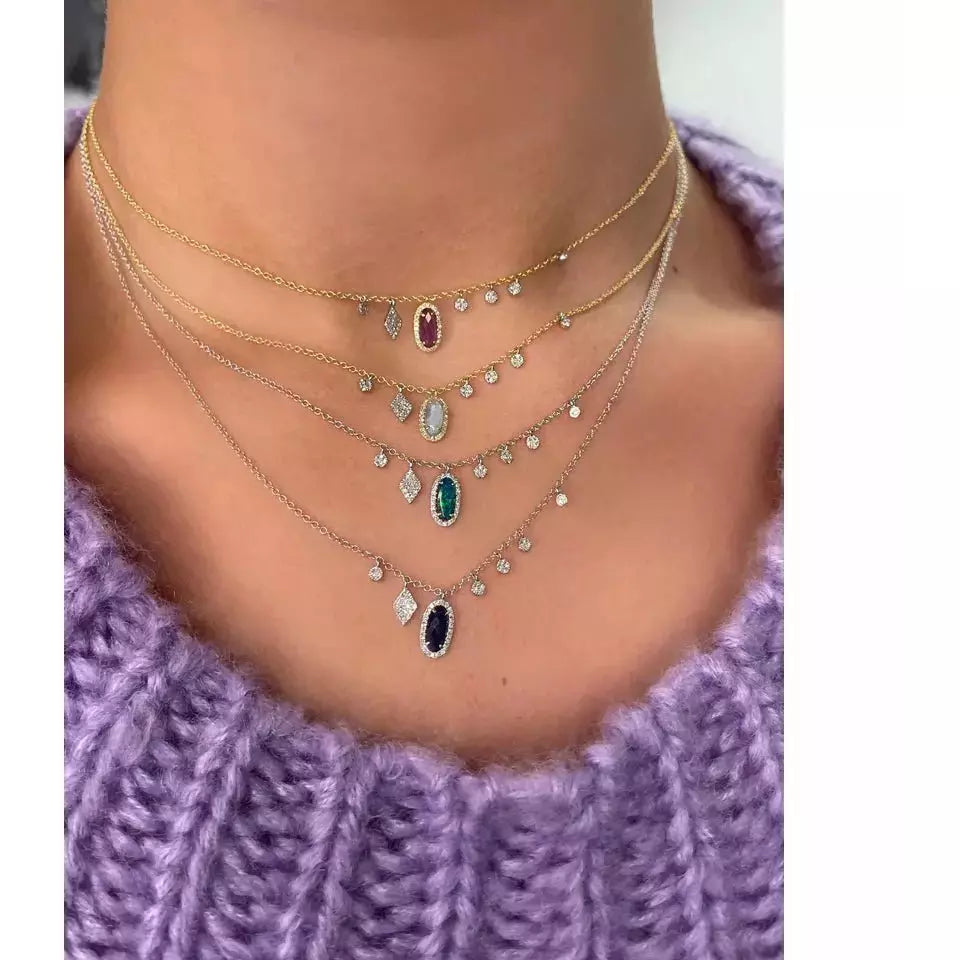 Meira T Milky Aqua Signature Necklace - ICE