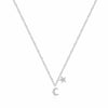 Meira T - Mini Moon and Star Necklace - ICE