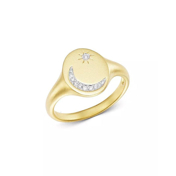 Meira T Moon and Star Signet Ring - ICE