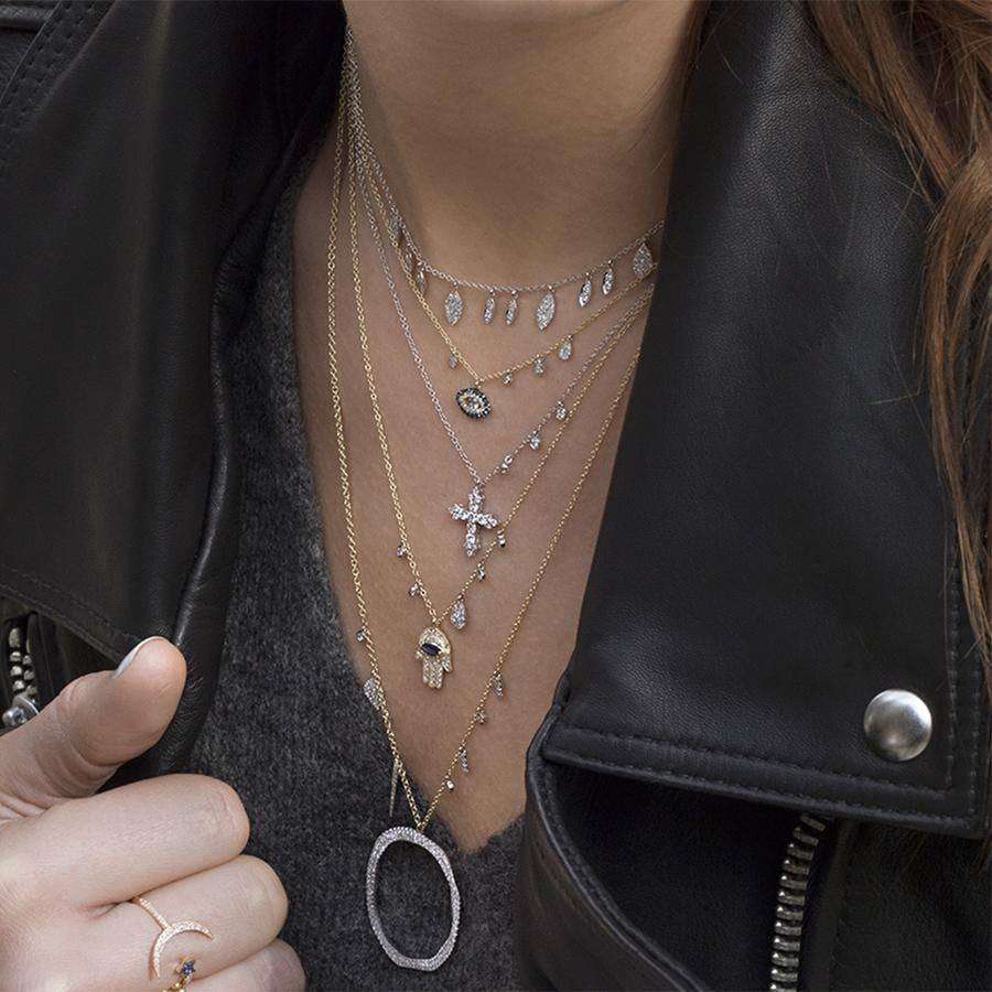 Meira T-Pave spike necklace - ICE