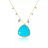 Meira T Turquoise and Diamond Yellow Gold Pendant with Charm Accents - ICE