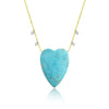 Meira T Turquoise & Diamond Heart Necklace - ICE