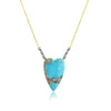 Meira T Turquoise Heart Necklace Diamonds and Yellow Gold - ICE