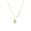 Meira T Yellow Gold Diamond Initial Disc Necklace - ICE