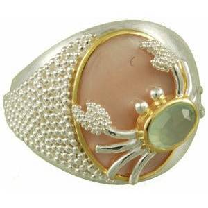 Michou Poseidon's Treasures Little Crab Peruvian Pink Ring - ICE