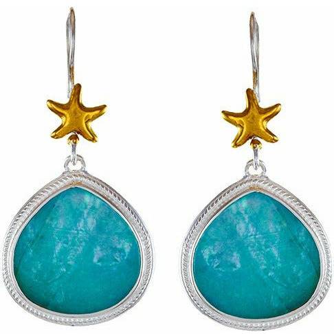 Michou Poseidon's Treasures Sand Dollar and Starfish Earrings - ICE