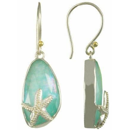 Michou Sterling Silver & 22 Karat Vermeil Earrings - Poseidon's Treasures Collection - ICE