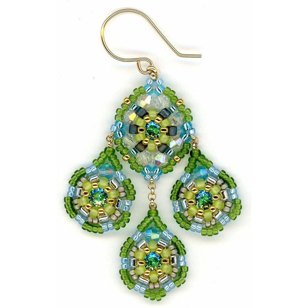 MIGUEL ASES Caribbean Turquoise & Lime Medium Chandelier - ICE