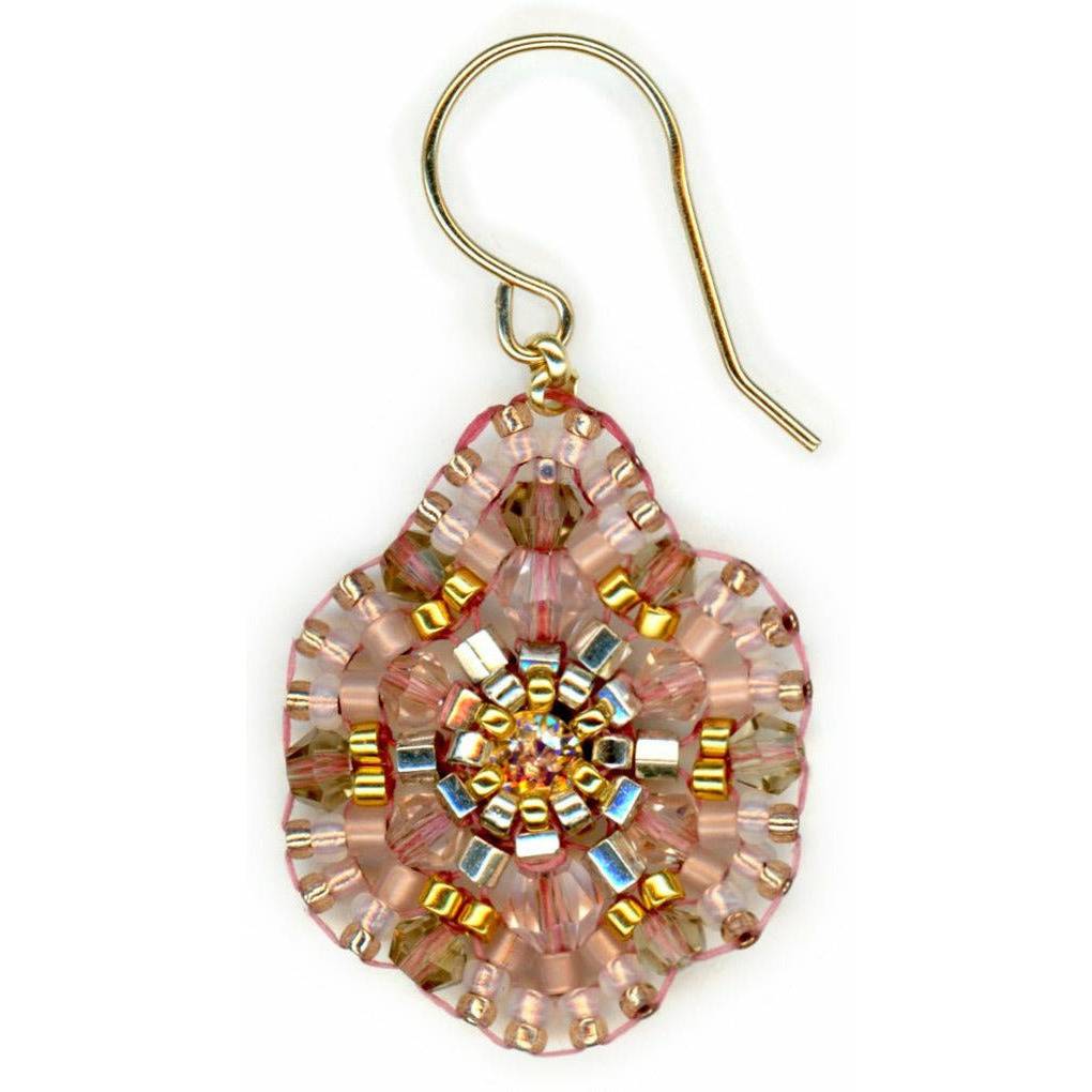 MIGUEL ASES Cherry Quartz and Dusty Rose Simple Drop Earrings - ICE