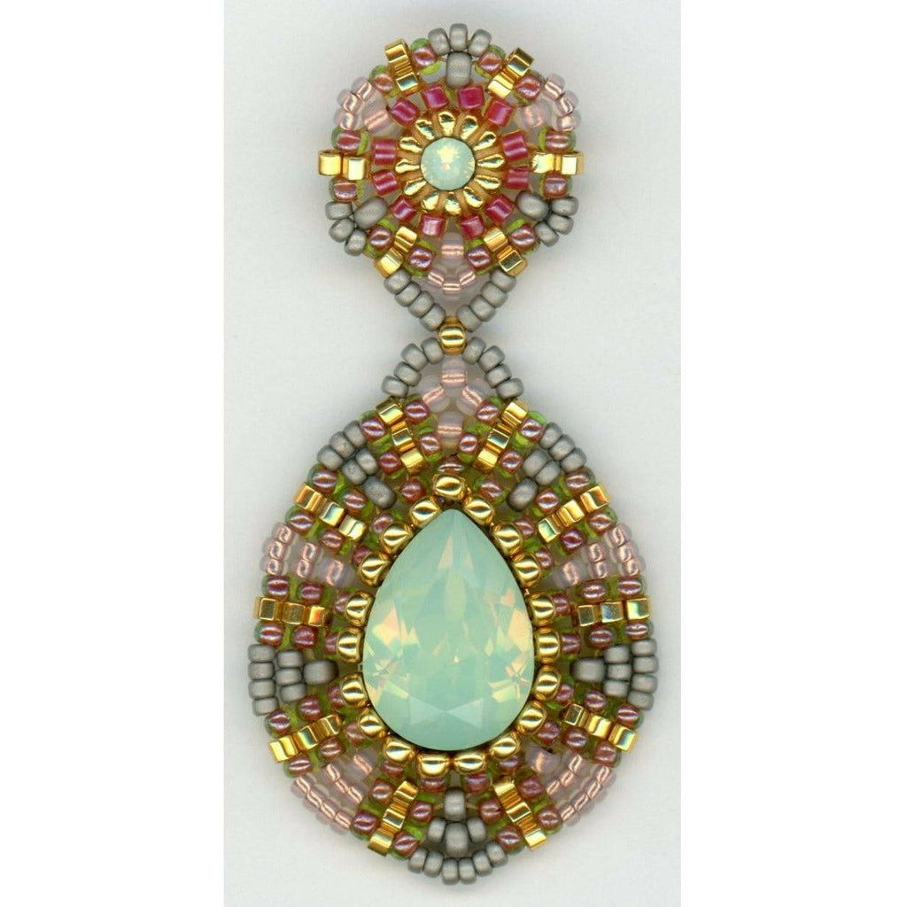 MIGUEL ASES OPAL PASTEL TEARDROP EARRING-2" - ICE