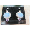 REVE Jewelry Chalcedony & Amethyst Oval Earrings - ICE